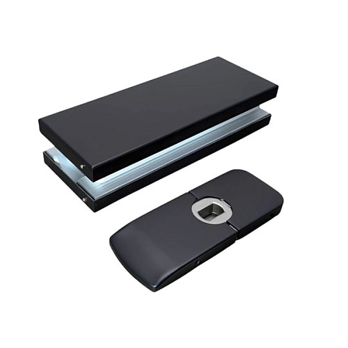 Петля барная GLASS-M-TECH GM-005 с доводчиком Black черный - Фото №2