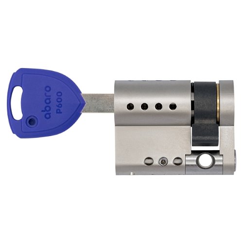 Циліндр половинка ABARO P600 (модульний) 41 (31*10) Ni нікель сатин 5 ключів - Фото №8
