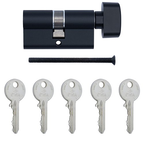 Циліндр CISA C2000 80T (45*35T) чорний 5 ключів - Фото №8