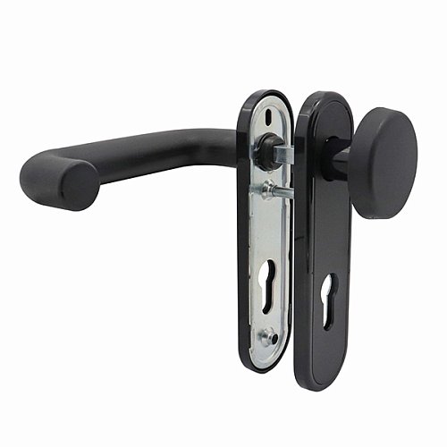 Ручки протипожежні на планці CISA 07070.24 фіксована-натискна 72 мм чорний - Фото №6