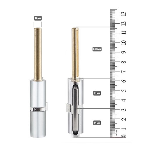 Цилиндр ABLOY Protec2 62T (31*31T) со штоком хром полированный - Фото №5