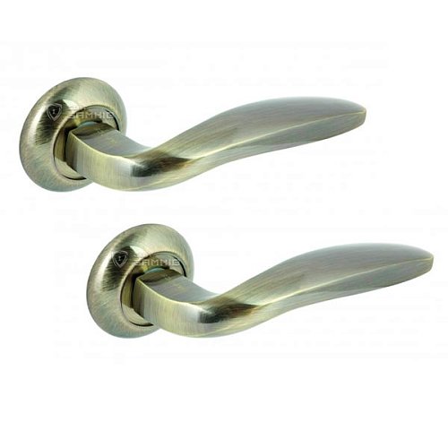 Ручки на розеті APECS Megapolis Beijin H-0809-A AB антична бронза - Фото №1