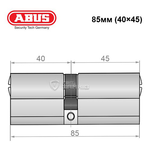 Цилиндр ABUS Bravus 4000 Compact 85 (40*45) никель сатин - Фото №7