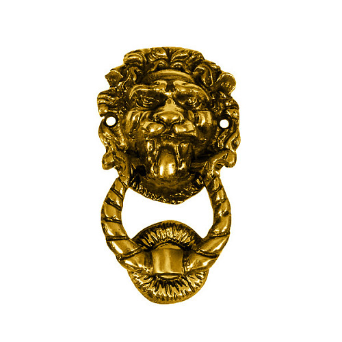 Дверной молоток ЛЕВ малый латунь