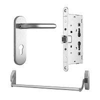 Комплект антипаніки врізний SANTOS 1300SS для евакуаційного виходу нікель сатин/нержавіюча сталь