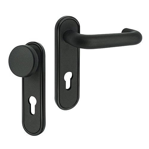 Ручки протипожежні на планці CISA 07070.24 фіксована-натискна 72 мм чорний - Фото №1