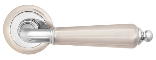 Ручки на розетте MVM Z-1221 (T8-E5) SN/CP матовый никель / полированный хром - Фото №3
