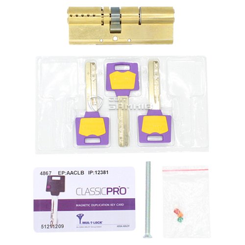 Циліндр MUL-T-LOCK MTL400/ClassicPRO 62 (27*35) латунь - Фото №4