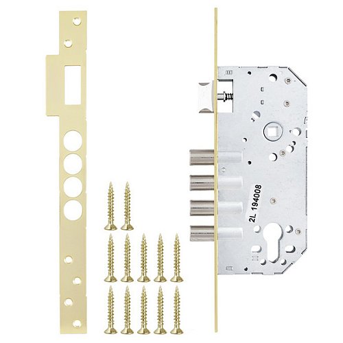 Механизм замка TESA R200B LT UNIV (BS50*85мм) матовая латунь - Фото №6