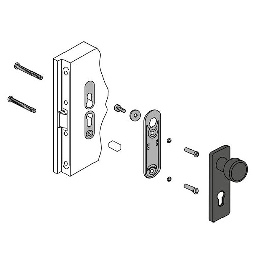 Ручка для антипаники наружная MARVON SP30 фиксированная черный матовый - Фото №7