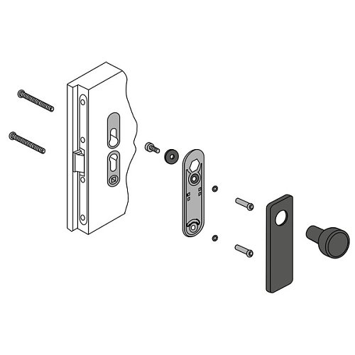 Ручка для антипаники наружная MARVON SP32 фиксированная глухая черный матовый - Фото №7