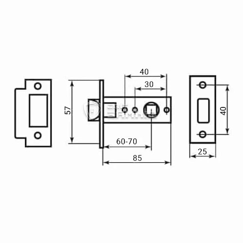 Ручка-заскочка BRUNO 607 (BS60/70мм) AB антична латунь - Фото №4