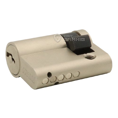 Циліндр половинка TITAN K1 A 60 (50*10) нікель сатин 5 ключів - Фото №2