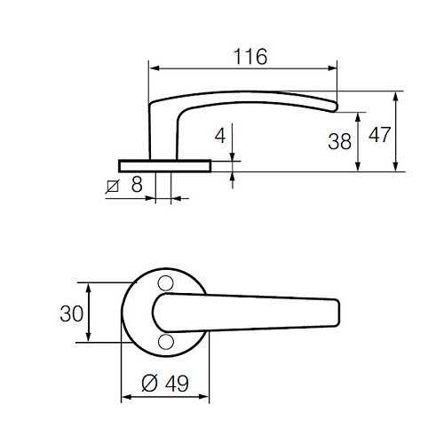 Ручки на розетте ABLOY Polarita хром полированный - Фото №4