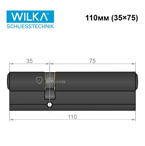 Циліндр WILKA 1400 A 110 (35*75) чорний - Фото №7