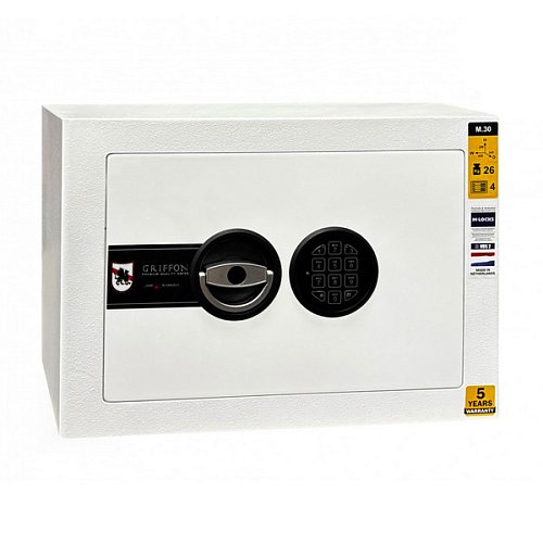 Сейф меблевий GRIFFON M.30.Е WHITE GLOSS - Фото №1