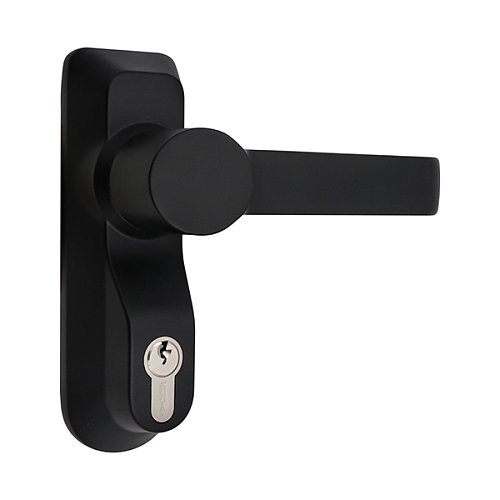 Ручка на планке CISA 07078.68 наружная с цилиндром для накладной антипаники черный - Фото №1