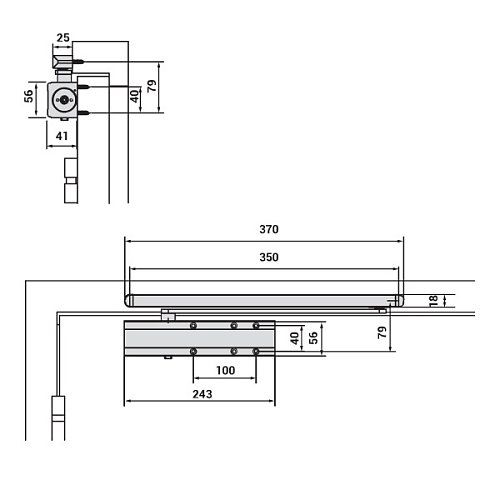 Дотягувач CISA D5200.03.0.44 BC SLD до 80 кг FIRE чорний - Фото №8