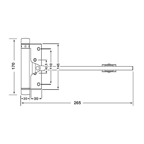 Дотягувач для хвіртки ALDEGHI LUIGI 115OA004 148 мм OA антична латунь - Фото №7
