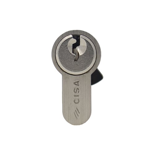 Цилиндр CISA C2000 54 (27*27) никель матовый 5 ключей - Фото №3