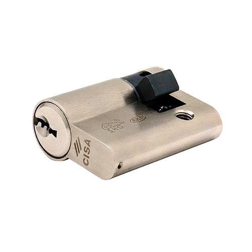 Циліндр половинка CISA C3000 40 (30*10) нікель матовий 3 ключі - Фото №3