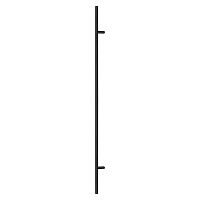 Ручка скоба ABELIX Aspen L: 1800mm X: 1300-45° 30mm BM черный мат. (половинка)