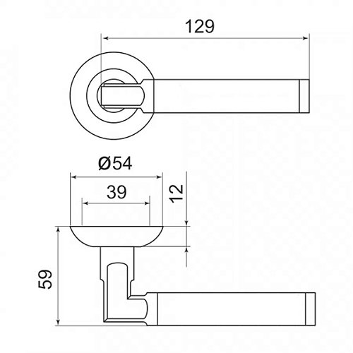 Ручки на розеті ARMADILLO Eridan (BK6-1-ET-1) SN/CP матовий нікель/хром - Фото №2