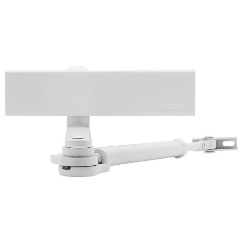 Доводчик CISA C1611.05.0.45 Professional Plus2 BC STD HO с фиксацией до 120 кг белый - Фото №2