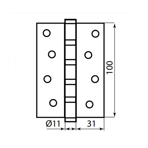 Петля RDA 100*75*2,5 мм белый матовый - Фото №2