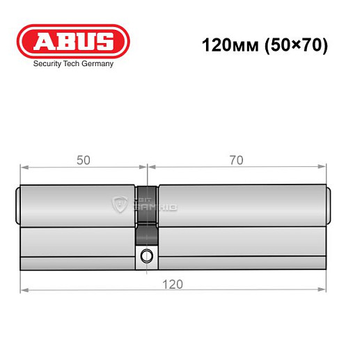 Циліндр ABUS Integral MX (модульний) 120 (50*70) нікель - Фото №6