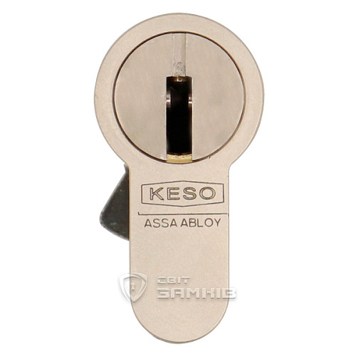 Цилиндр KESO 8000 90 (40*50) никель сатин 3 ключа - Фото №4