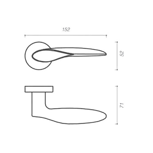 Ручки на розетте SYSTEM Mimas (RO12) MAB бронза матовая - Фото №3
