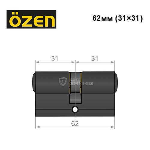 Циліндр OZEN 100 62 (31*31) чорний - Фото №6
