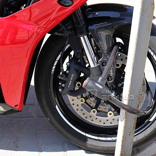 Велосипедный замок TOKOZ Moto Black с тросом 100см 2 ключа - Фото №7