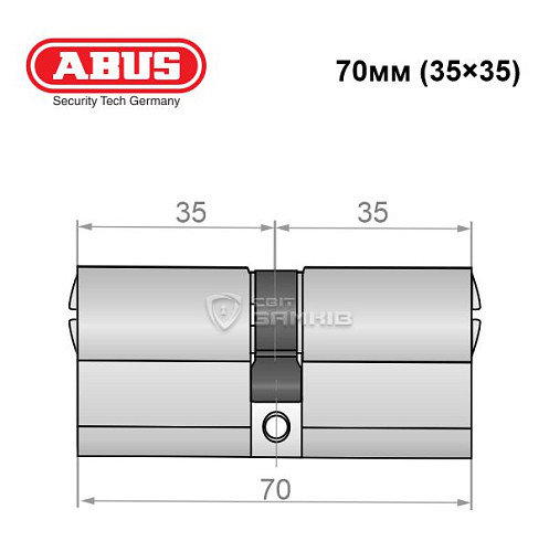Цилиндр ABUS Bravus 4000 Compact 70 (35*35) никель сатин - Фото №7