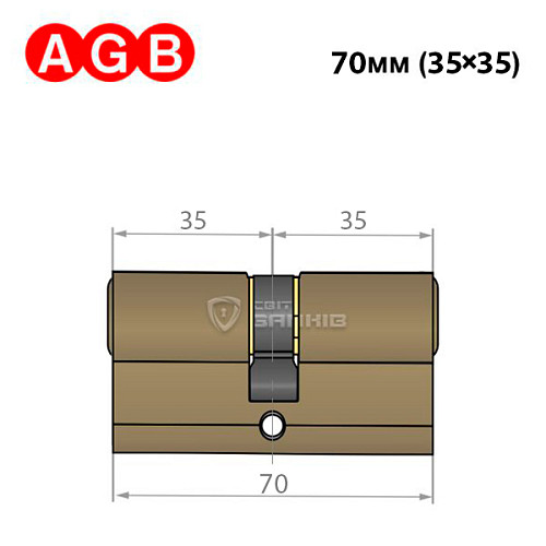 Цилиндр AGB MOD 600 70 (35*35) зеленая бронза - Фото №5